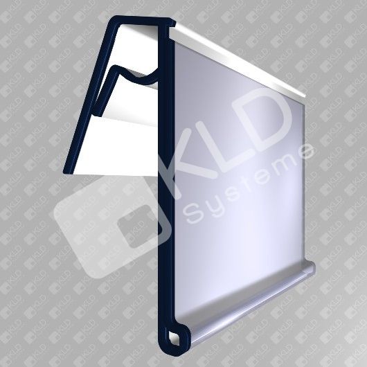 Preisschiene "KE" zum Klemmen für Drahtkörbe, Etikettenhöhe 52 mm