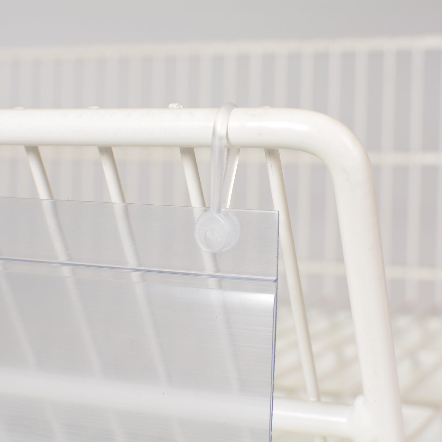 Preisschiene "DBH" mit Ösen zum Aufhängen und 2 Befestigungsschlaufen, für Körbe, Länge: 1250 mm