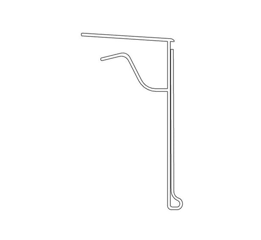 Preisschiene "GLS" zum Aufstecken auf 5-10 mm starke Böden (z.B. Glasböden)