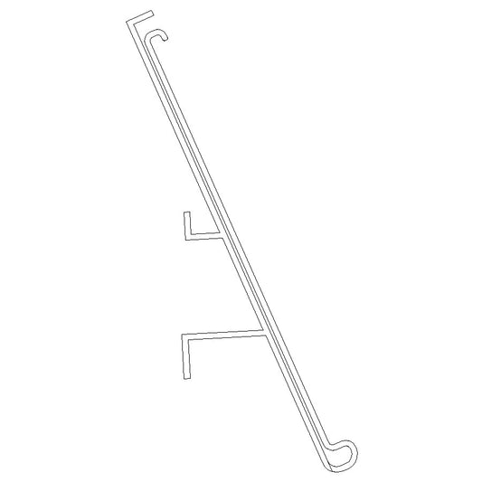 Preisschiene "IN" zum Klemmen, für Regale von Kesseböhmer, Etikettenhöhe 52mm, weiß