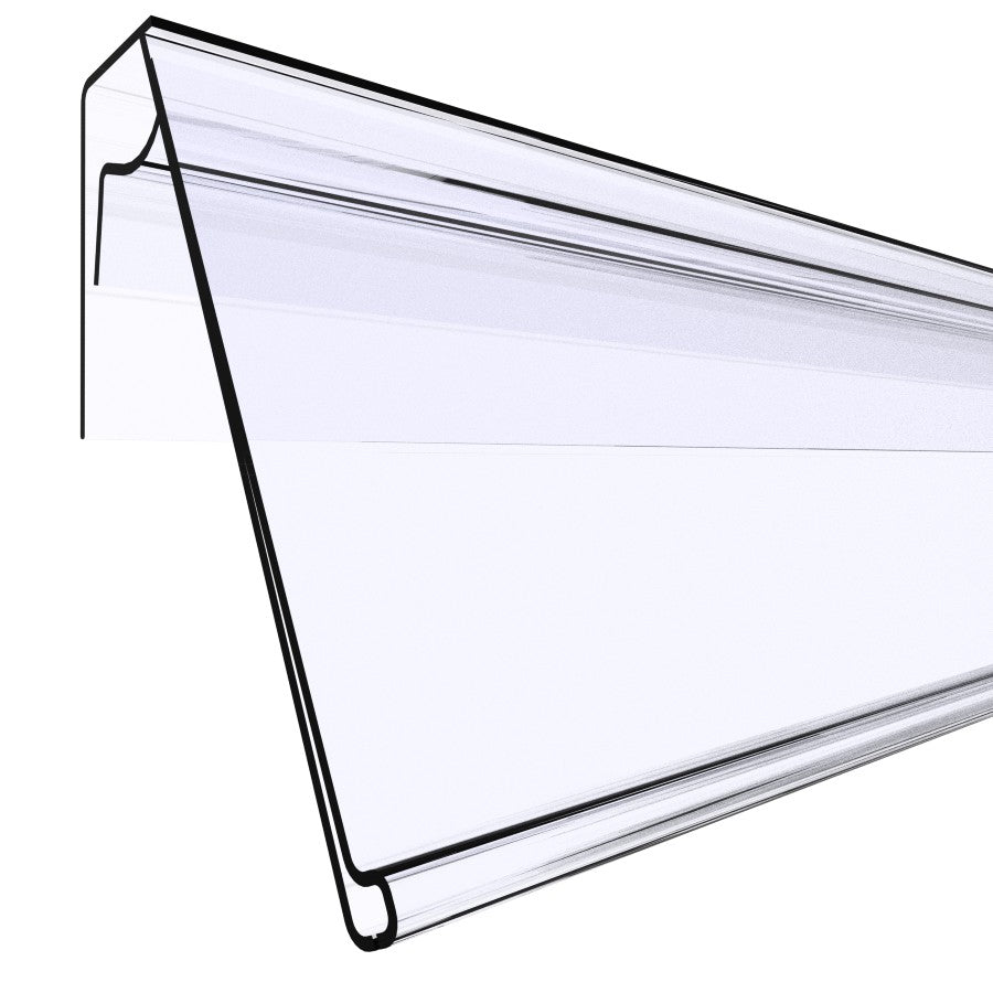 Preisschiene "KE" für Drahtkörbe zum Klemmen, Etikettenhöhe 39 mm, Farbe: schwarz