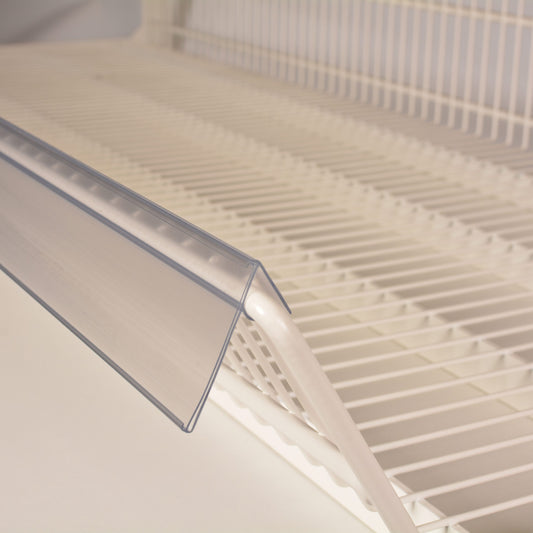 Preisschiene "KOL" zum Klemmen, für Einhänge- oder Stapelkörbe