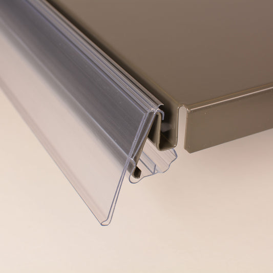 Preisschiene "LS52" zum Klemmen, für Regale mit Nut (Tego, Storebest, Linde), diverse Farben und Länge