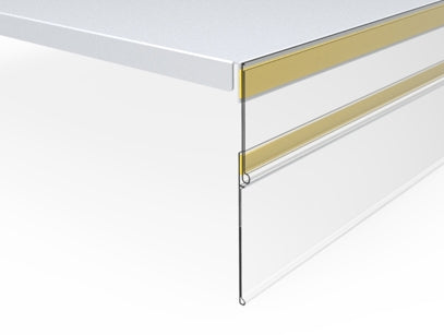 Preisschiene "GS" zum Kleben hinter einen Boden oder eine andere Preisschiene, Etikettenhöhe 52mm