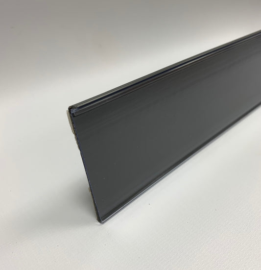 Preisschiene "DBR" zum Kleben, Etikettenhöhe 60 mm, Länge: 1000 mm, durangrau (Carrier Grau Kühlung)
