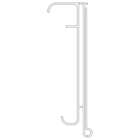 Preisschiene "BKT" zum Klemmen für Kühlregale von BKT / Epta, Etikettenhöhe 52 mm, Länge 1246 mm, weiß