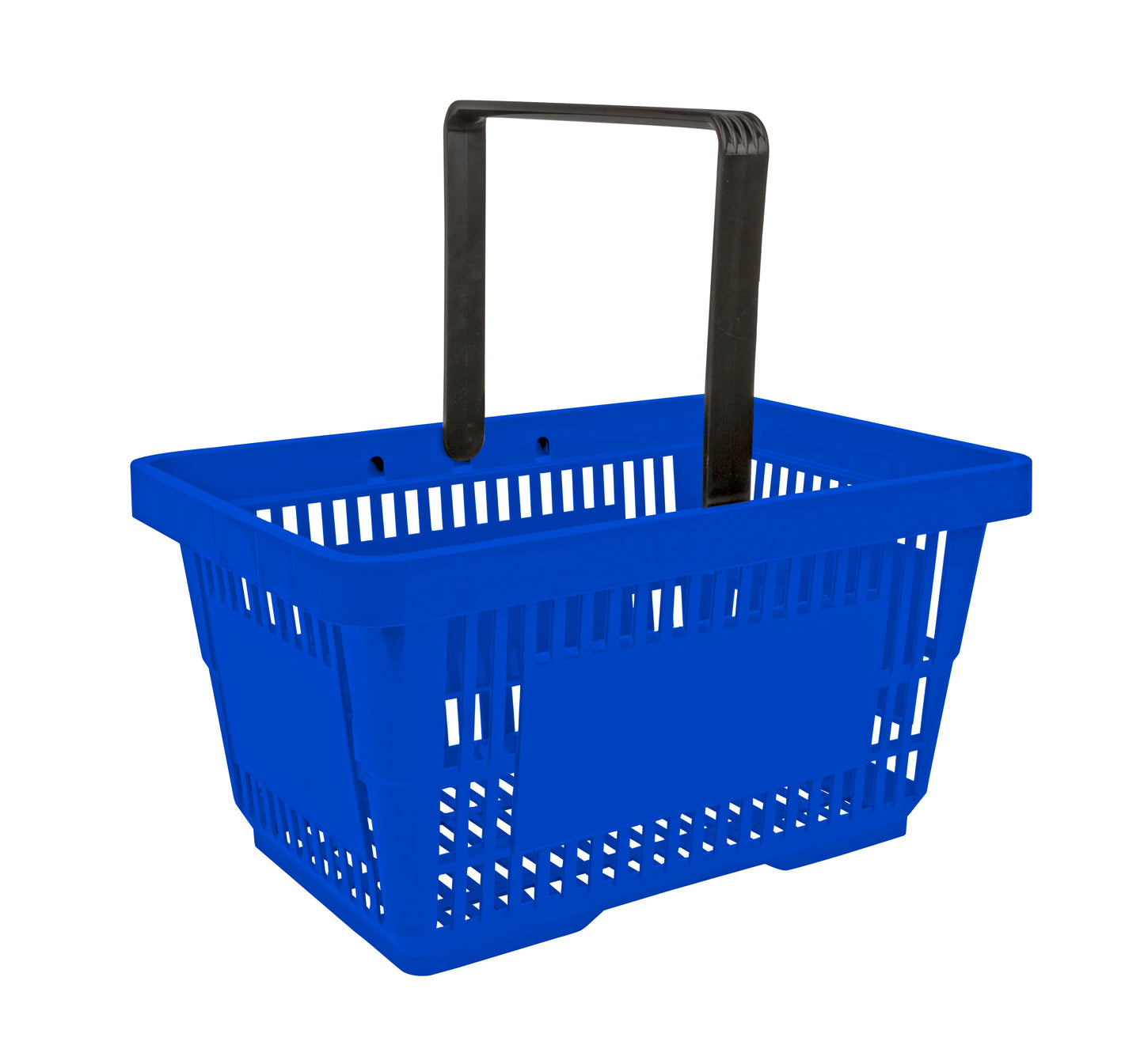 Einkaufskorb 22 Liter, Kunststoff, Einzelgriff oder Doppelgriff, stapelbar, Farbe: Blau