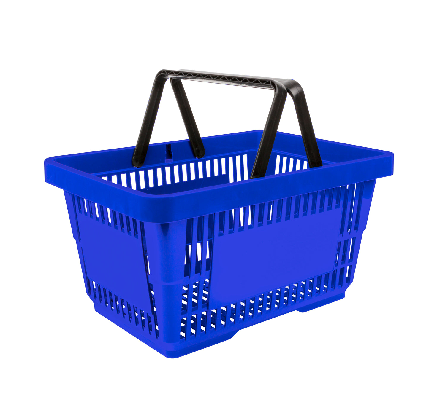 Einkaufskorb 22 Liter, Kunststoff, Einzelgriff oder Doppelgriff, stapelbar, Farbe: Blau