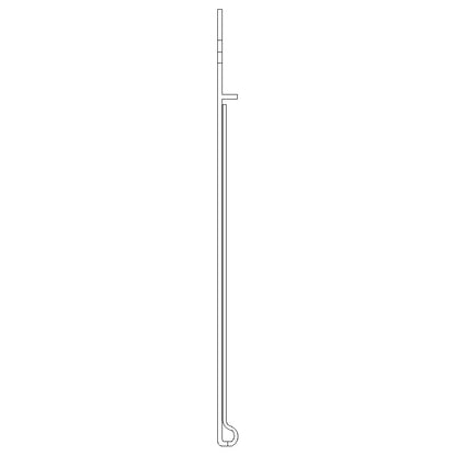 Preisschiene "DBH" mit Ösen zum Aufhängen und 2 Befestigungsschlaufen, für Körbe, Länge: 1250 mm