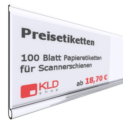 100 Blatt Papier Etiketten für Scannerschienen
