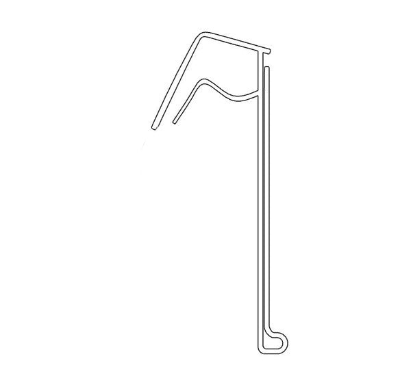 Preisschiene "KE" zum Klemmen für Drahtkörbe, Etikettenhöhe 52 mm