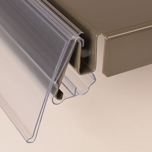 Preisschiene “LSG” zum Klemmen, schwenkbar, für Regale Storebest und Tego mit Nut, 52 mm Höhe