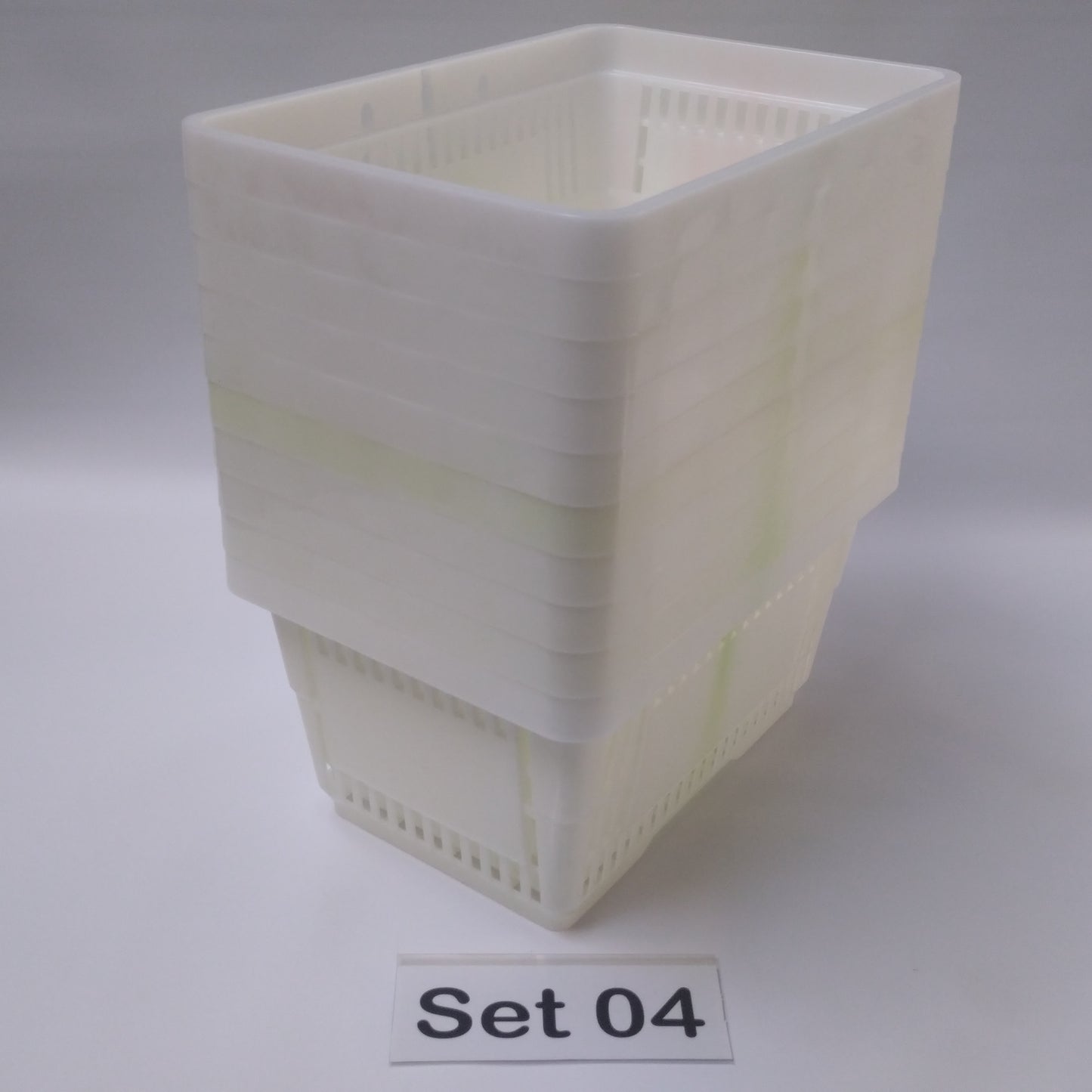 Verschiedene Sets, 10 x Einkaufskorb 22 Liter, Mehrfarbig, Kunststoff, Einzelgriff (Doppelgriff nach Wahl), stapelbar