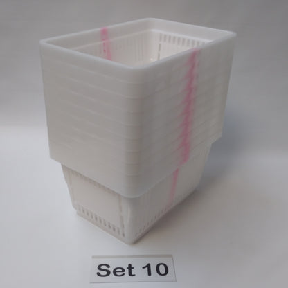 Verschiedene Sets, 10 x Einkaufskorb 22 Liter, Mehrfarbig, Kunststoff, Einzelgriff (Doppelgriff nach Wahl), stapelbar