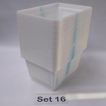 Verschiedene Sets, 10 x Einkaufskorb 22 Liter, Mehrfarbig, Kunststoff, Einzelgriff (Doppelgriff nach Wahl), stapelbar