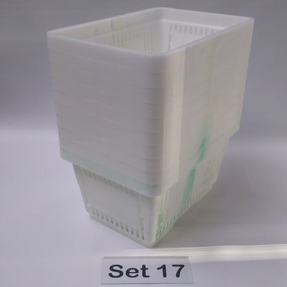 Verschiedene Sets, 10 x Einkaufskorb 22 Liter, Mehrfarbig, Kunststoff, Einzelgriff (Doppelgriff nach Wahl), stapelbar